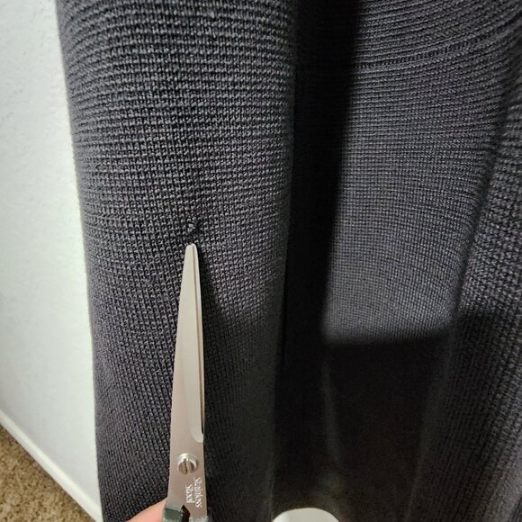 Eileen Fisher Short Sleeve Cardigan Size XL Gray Silk Blend Minimalist - Picture 8 of 8